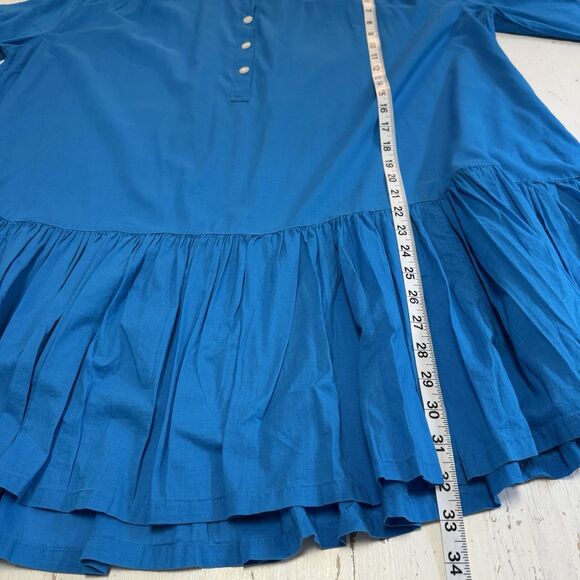 J. Crew Dress Flowy Cover Up XS Tiered Oversize Light Organic Cotton Re-Imagined - Picture 11 of 12